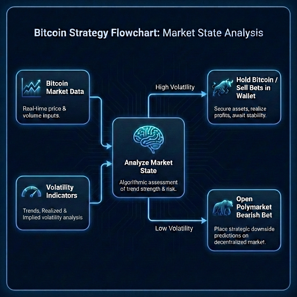 Bitcoin Volatility Harvest Strategy Flowchart